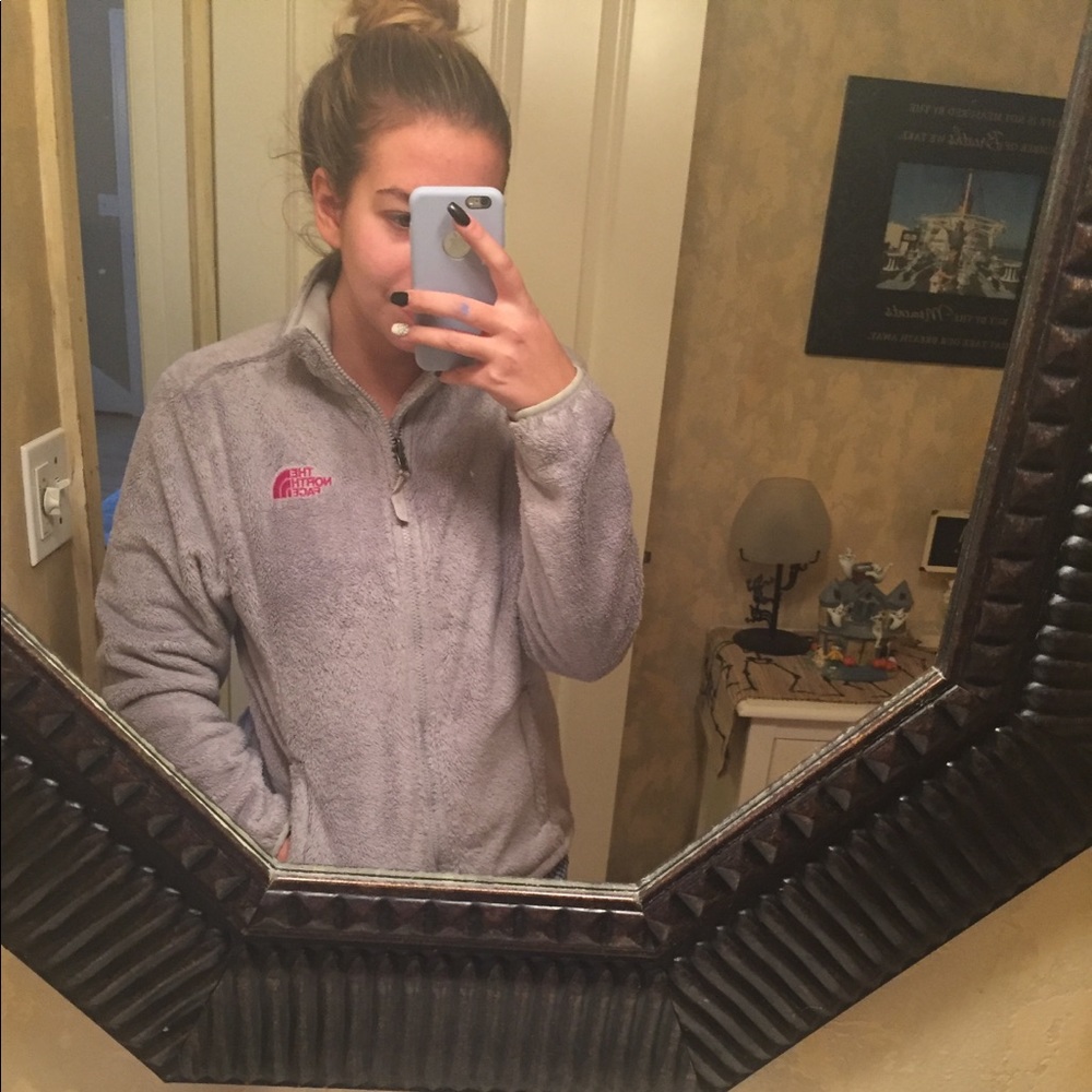 Grey medium north face jacket